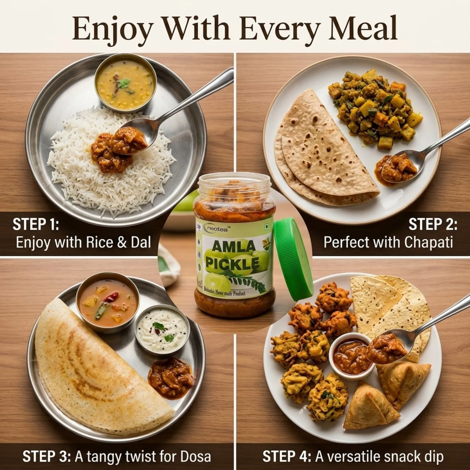 Neotea Homemade Amla Pickle | Indian Gooseberry Pickle | Traditional Amla Pickle | Tangy and Spicy Pickle