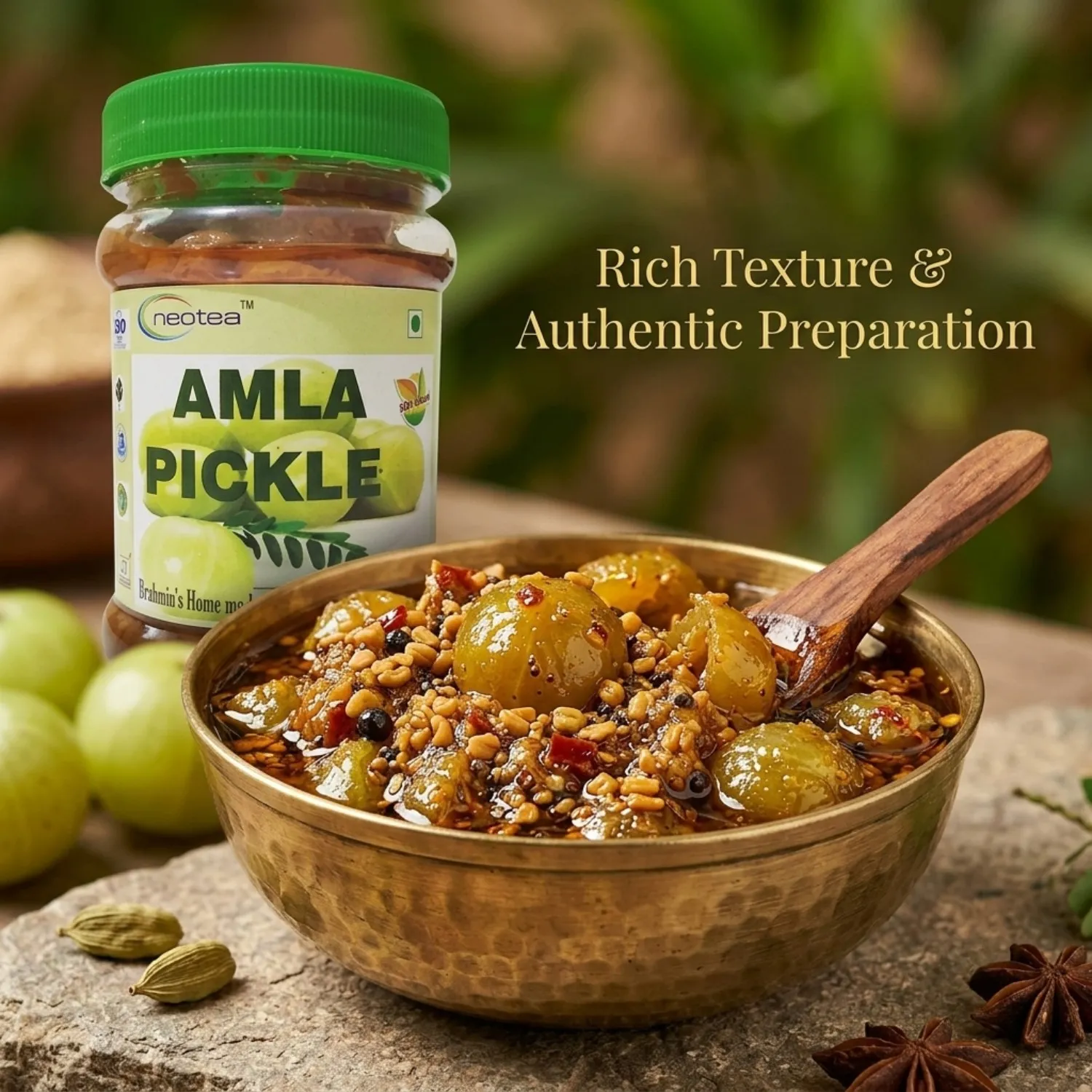 Neotea Homemade Amla Pickle | Indian Gooseberry Pickle | Traditional Amla Pickle | Tangy and Spicy Pickle
