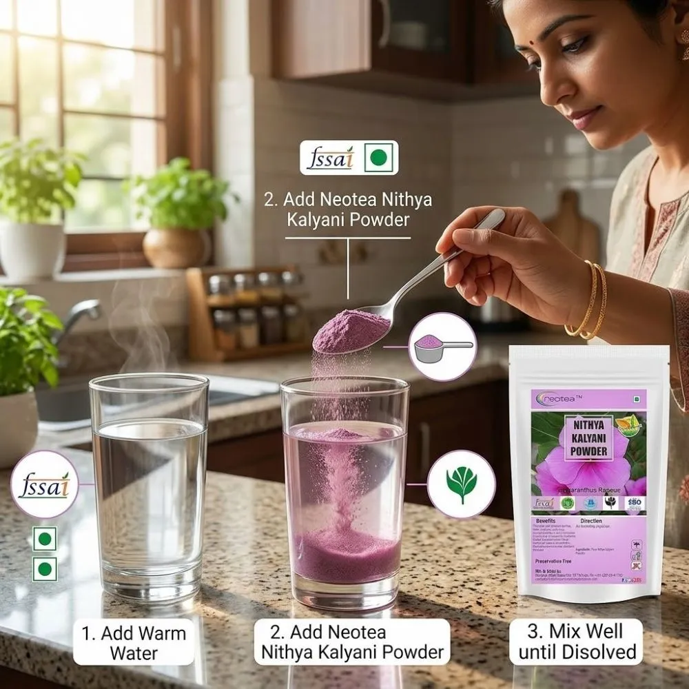 Neotea Nithya Kalyani Powder | Traditional Herbal Powder | Finely Ground Plant-Based Ingredient