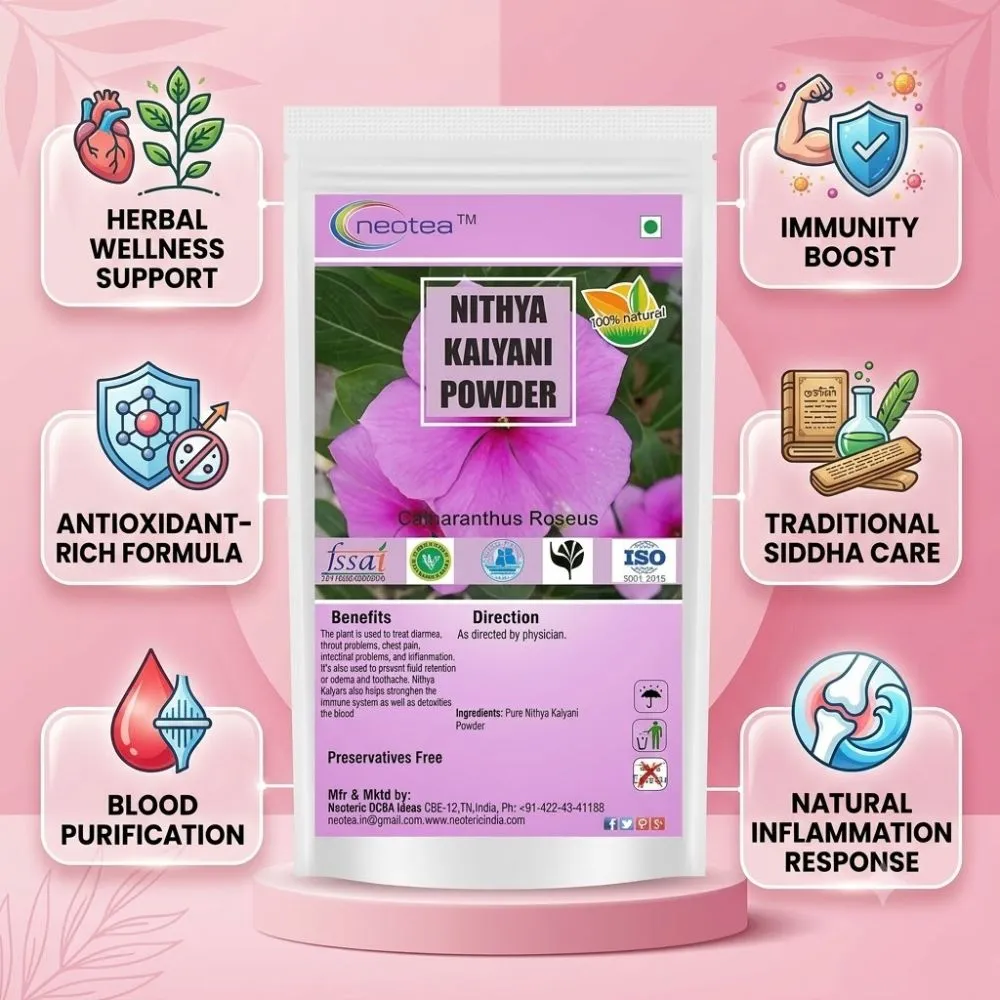 Neotea Nithya Kalyani Powder | Traditional Herbal Powder | Finely Ground Plant-Based Ingredient