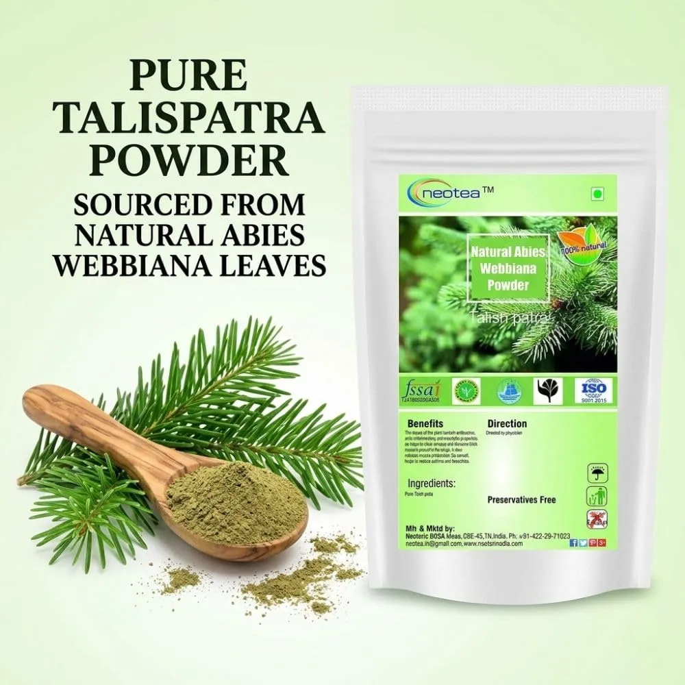 Talispatra Churna | Taleespatra Powder | Indian Silver Fir | Abies Webbiana | Thalisapathiri Powder | Talisa Patra | Talis Pattar | Ayurvedic Herbal Remedy | Natural & Pure | 100% Organic