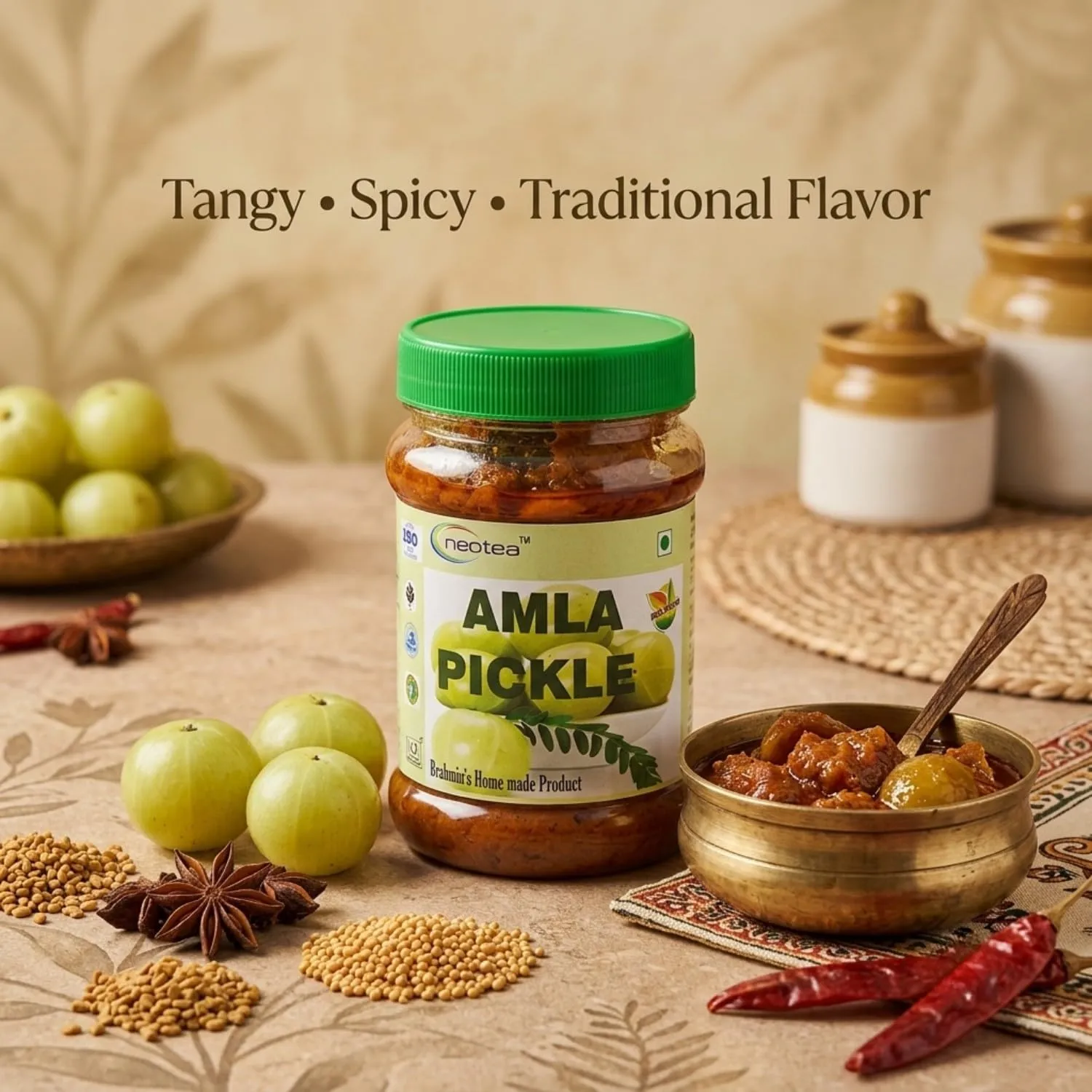 Homemade Amla Pickle | Indian Gooseberry Pickle | Traditional Amla Pickle | Tangy and Spicy Pickle