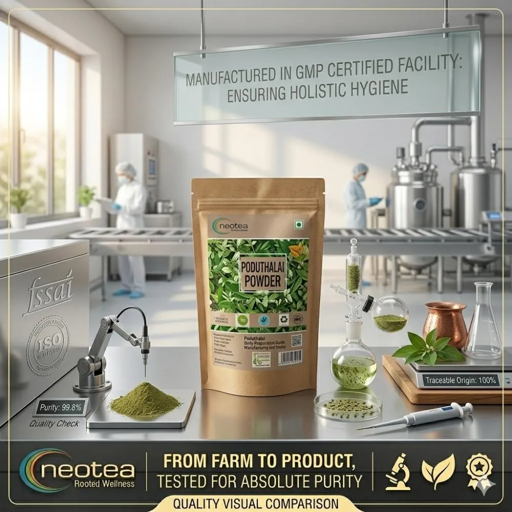 Poduthalai Powder 100% Natural Poduthalai Leaf Powder, Traditional Herbal Powder for Daily Wellness, Finely Ground Plant Powder, No Added Preservatives