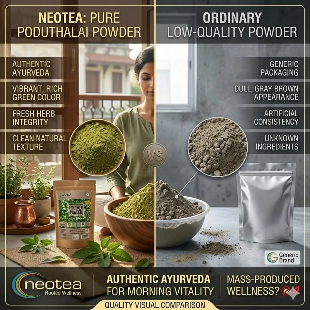 Poduthalai Powder 100% Natural Poduthalai Leaf Powder, Traditional Herbal Powder for Daily Wellness, Finely Ground Plant Powder, No Added Preservatives