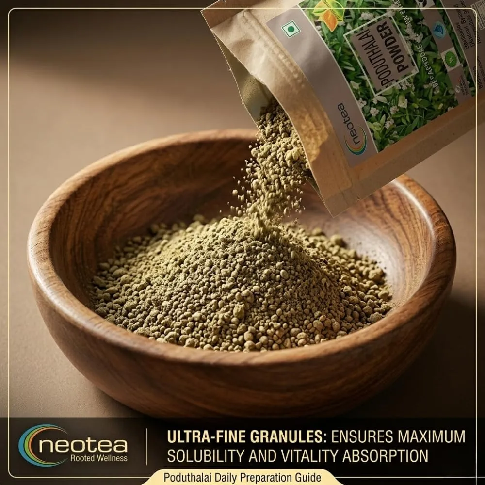 Poduthalai Powder 100% Natural Poduthalai Leaf Powder, Traditional Herbal Powder for Daily Wellness, Finely Ground Plant Powder, No Added Preservatives