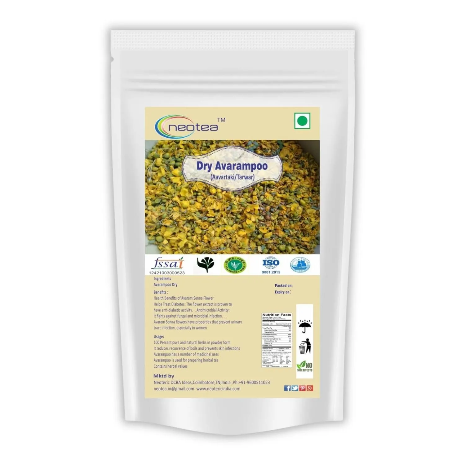 Dry Avarampoo Flower , Dried Senna Auriculata Flowers, Natural Herbal Ingredient, Traditional Herbal Tea & Beverage Preparation