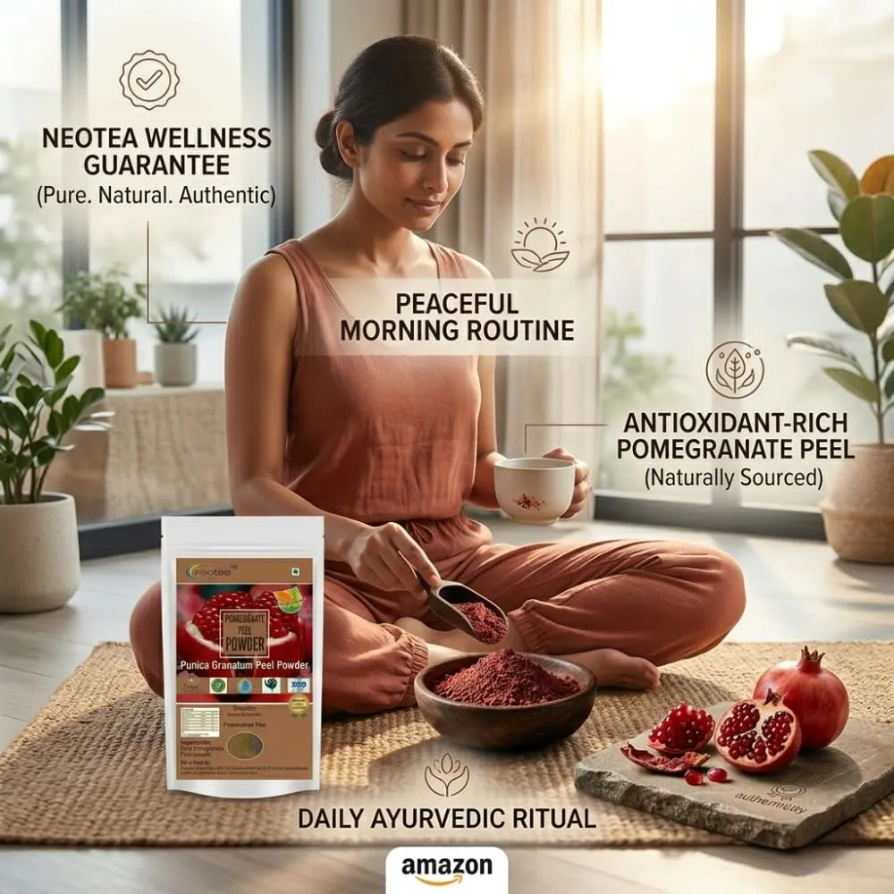 Pomegranate Peel Powder | 100% Natural Dried Pomegranate Peel Powder | Fine Herbal Powder for Everyday Wellness & Traditional Use | Premium Quality, Carefully Processed
