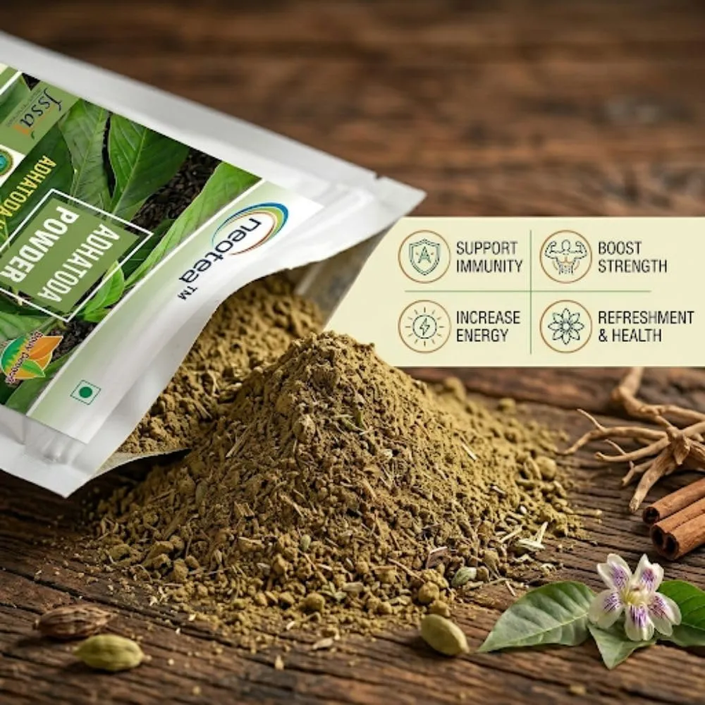 Adathoda Powder | Vasica Adathodai Leaves | Adusa Vasaka Malabar Nut | Justicia Adhatoda Herbal Supplement | Natural & Pure Leaf Powder