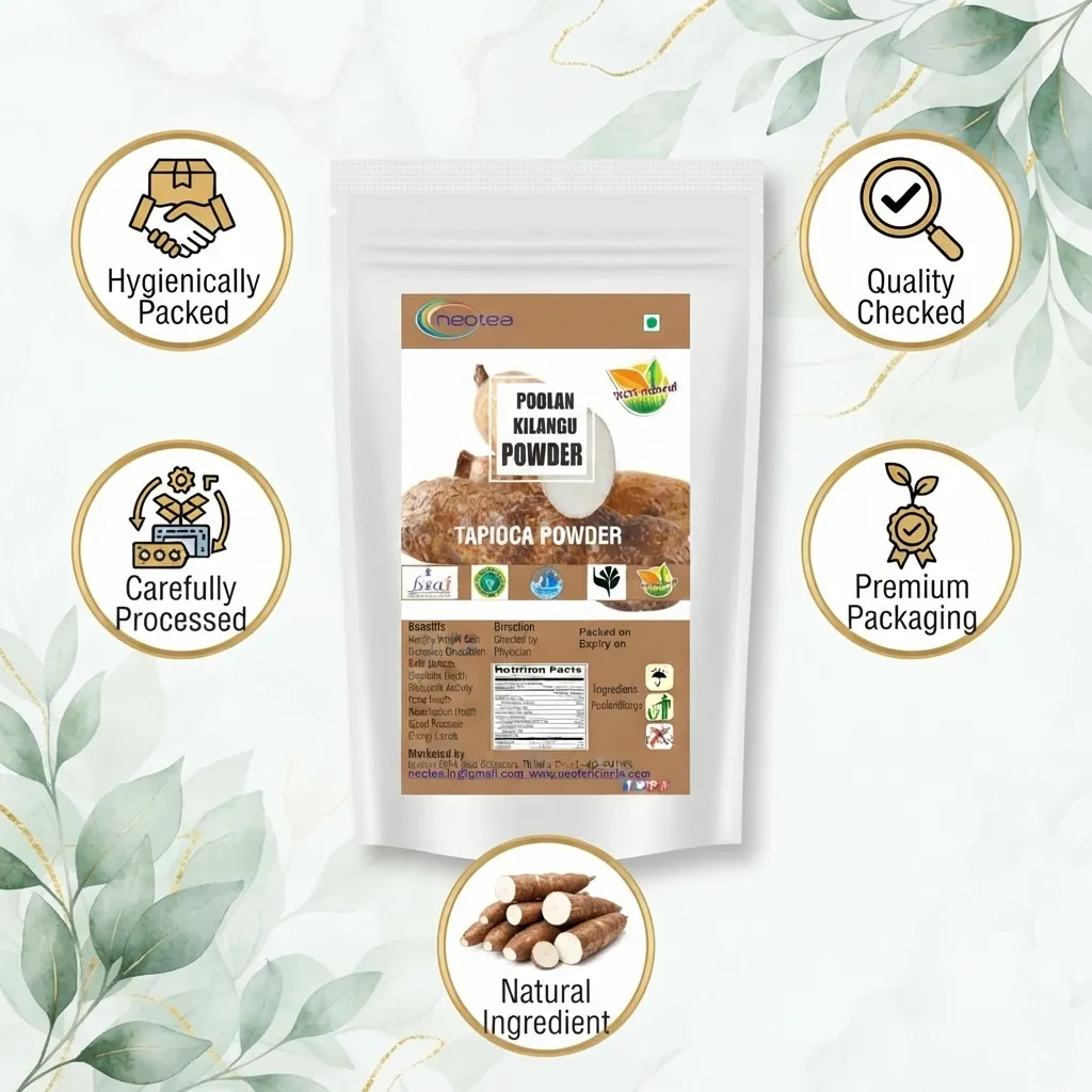Tapioca Flour | Sabudana Atta | Tapioca Starch | Organic Cassava Powder | Keto & Fasting Friendly | Poolankilangu | Kichili Kilangu | Zedoary | Gluten-Free, Non-GMO, Additive-Free