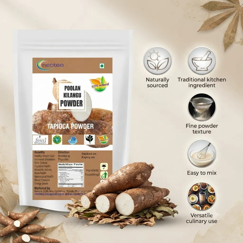 Tapioca Flour | Sabudana Atta | Tapioca Starch | Organic Cassava Powder | Keto & Fasting Friendly | Poolankilangu | Kichili Kilangu | Zedoary | Gluten-Free, Non-GMO, Additive-Free