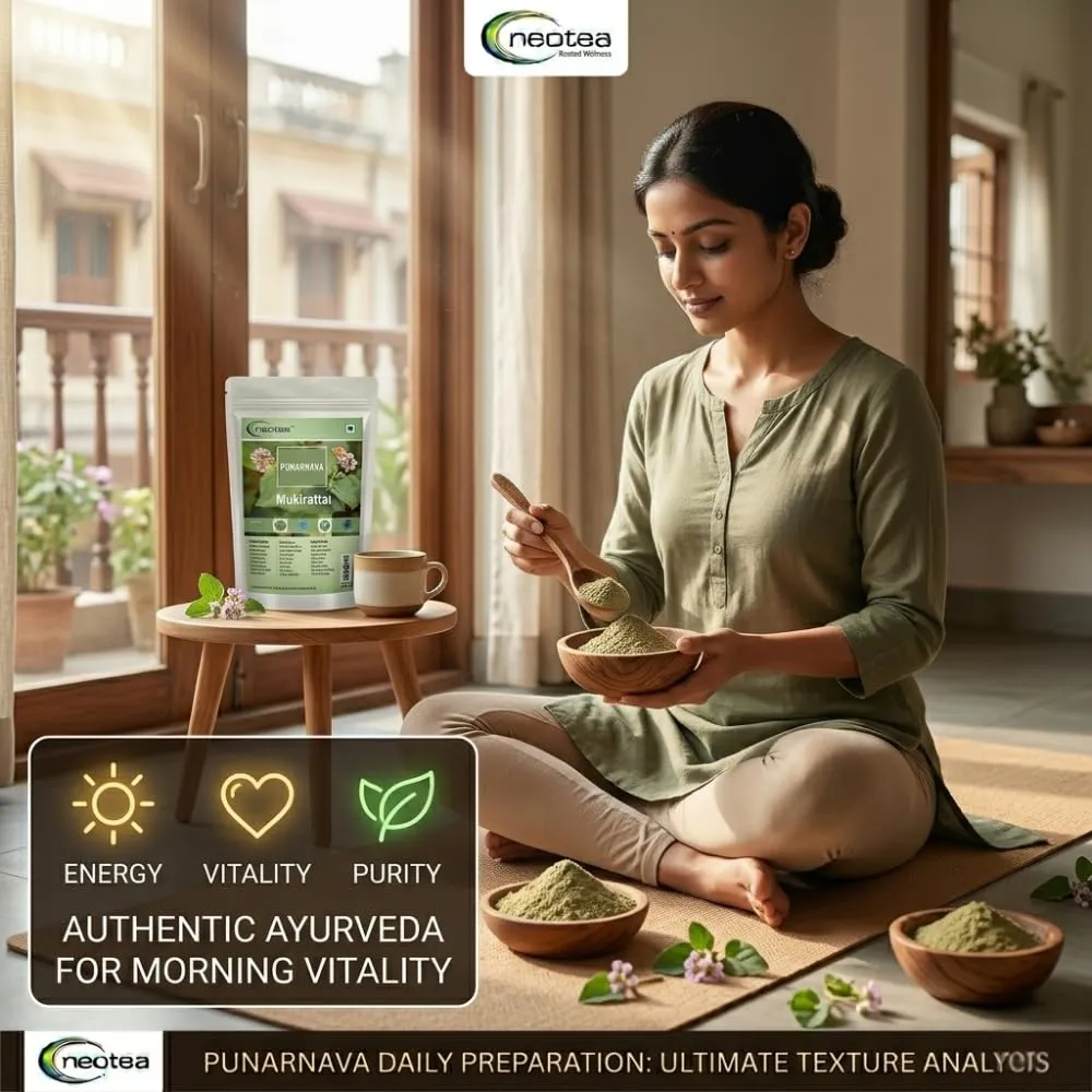 Punarnava Powder | Boerhavia Diffusa Root | Kidney Rejuvenation | Liver & Urinary Wellness | Sathi Jadd | Mookirattai Leaves | Pure & Natural | Certified Organic | Punarva Diffusa | INDIA ORGANIC Certified Herbal Supplement