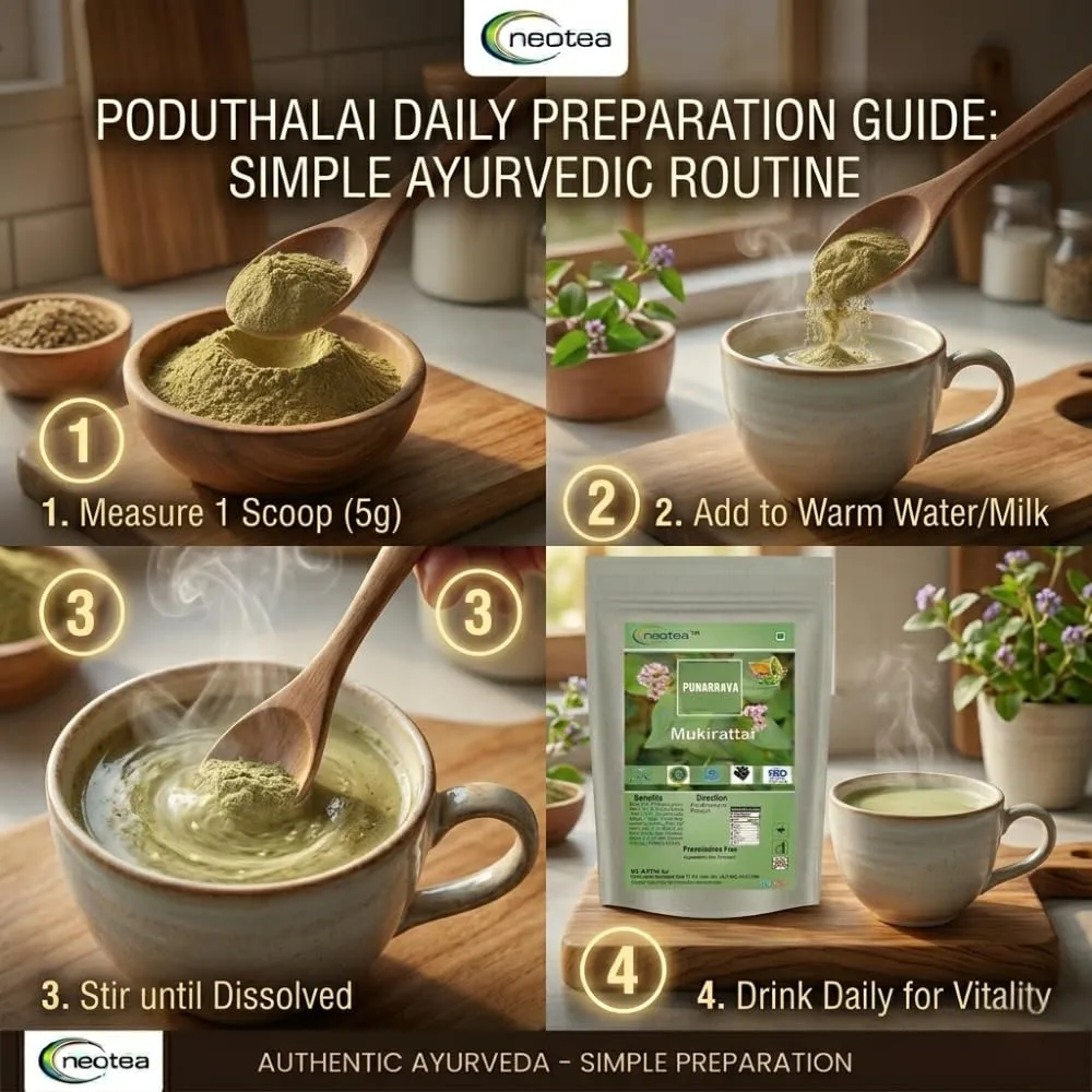 Punarnava Powder | Boerhavia Diffusa Root | Kidney Rejuvenation | Liver & Urinary Wellness | Sathi Jadd | Mookirattai Leaves | Pure & Natural | Certified Organic | Punarva Diffusa | INDIA ORGANIC Certified Herbal Supplement