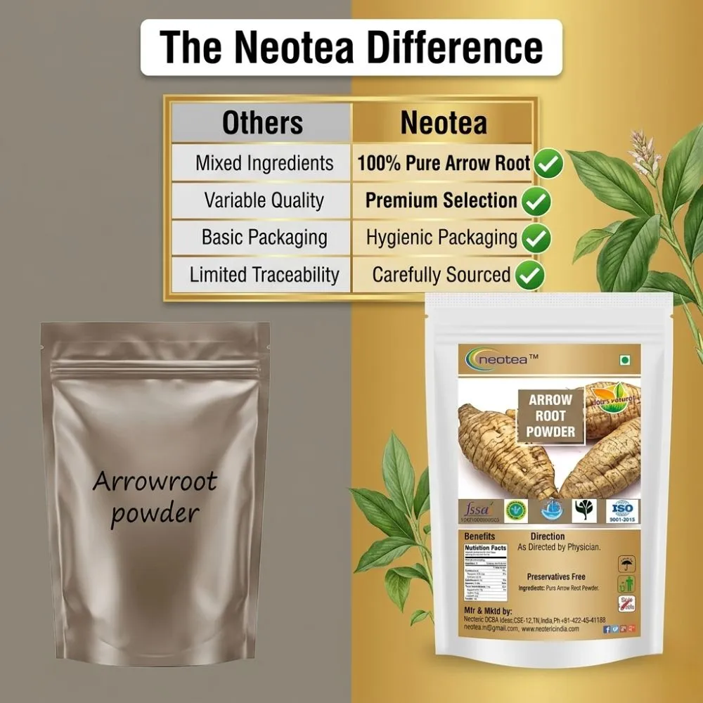 Arrow Root Powder | Koova Podi | Arrowroot Flour | Natural Starch Powder for Cooking, Baking & Traditional Recipes | Fine Texture | 100% Pure