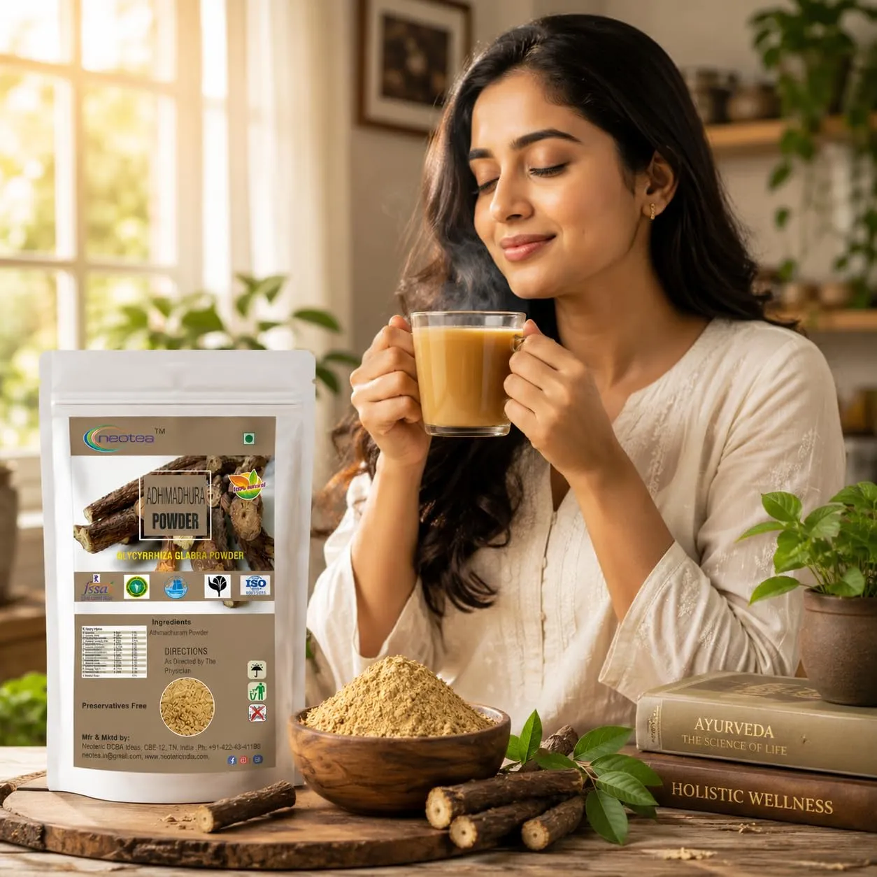 Athimadhuram Powder 100% Natural Licorice Root Powder for Herbal Wellness and Traditional Use