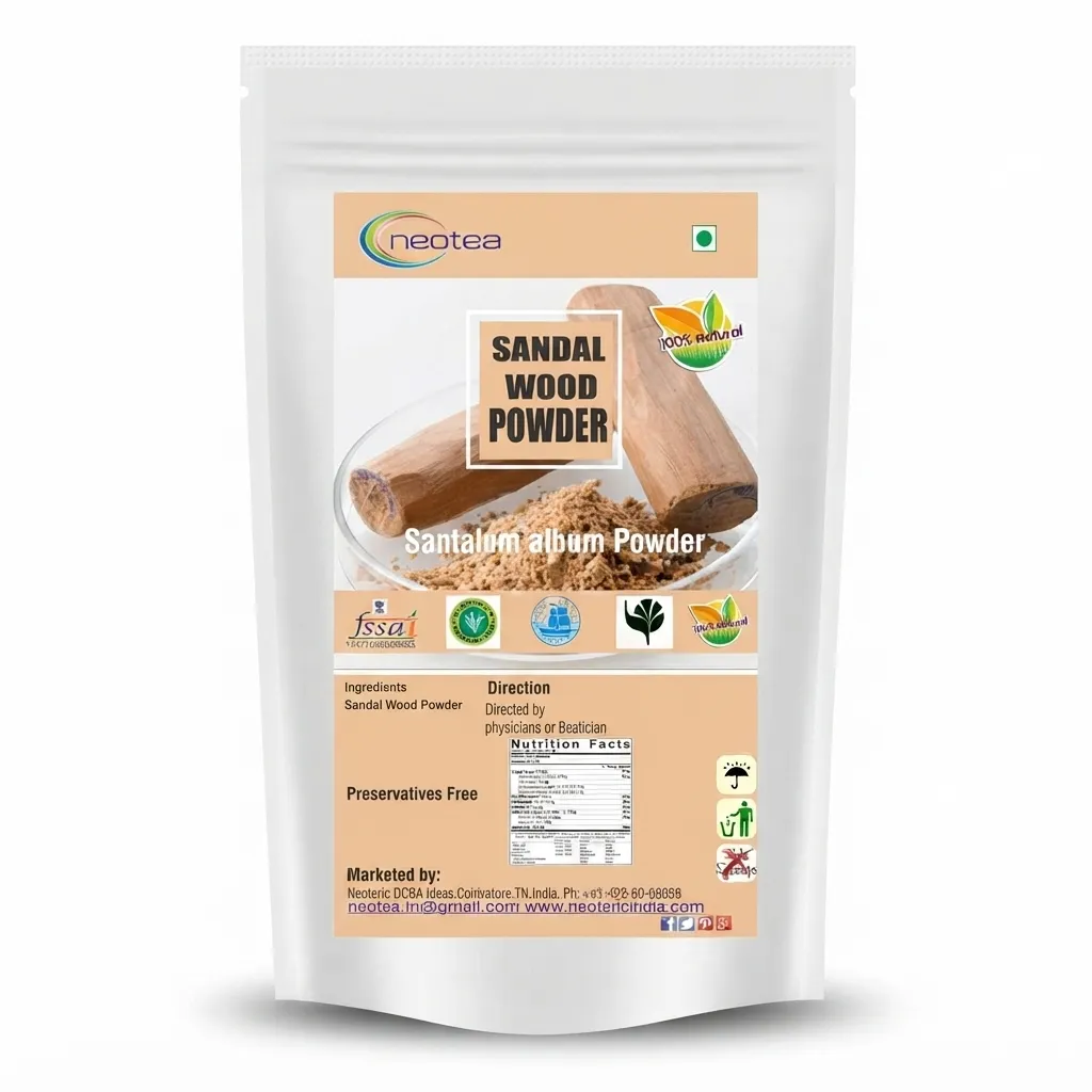 Organic Sandalwood Face Pack Powder | Natural Chandan for Glowing Skin & Tan Removal | Lightens Dark Spots & Pigmentation | Prevents Acne | Controls Excess Oil | Herbal Care for All Skin Types | FSSAI Certified | 100% Pure & Effective | Santalum Album