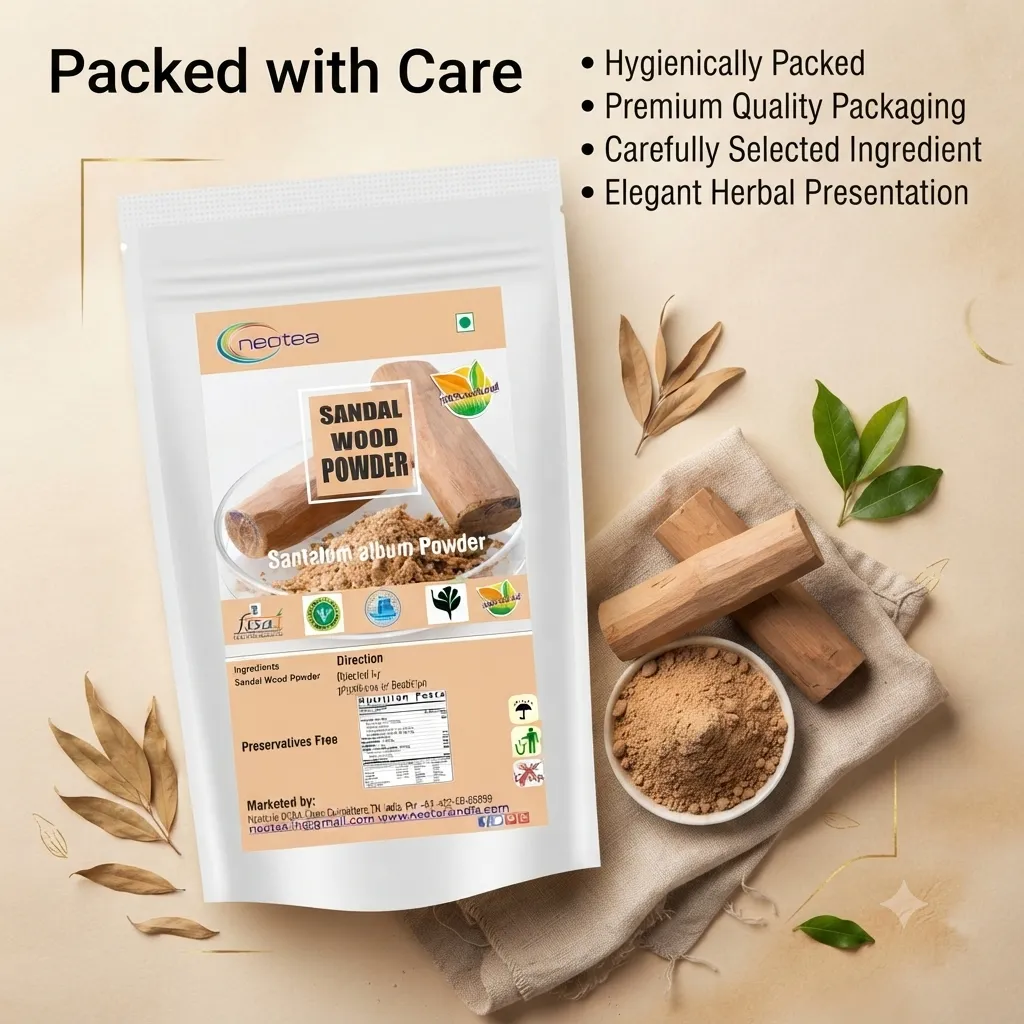 Organic Sandalwood Face Pack Powder | Natural Chandan for Glowing Skin & Tan Removal | Lightens Dark Spots & Pigmentation | Prevents Acne | Controls Excess Oil | Herbal Care for All Skin Types | FSSAI Certified | 100% Pure & Effective | Santalum Album