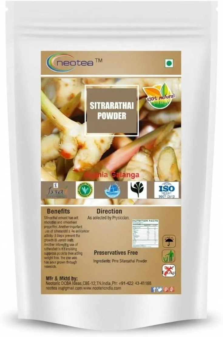 Sitrarathai Powder (Chitharathai / Lesser Galangal Root Powder) – 100% Natural Finely Ground Herbal Powder, Traditional South Indian Ingredient, Aromatic Root Powder for Everyday Cooking & Homemade Preparations