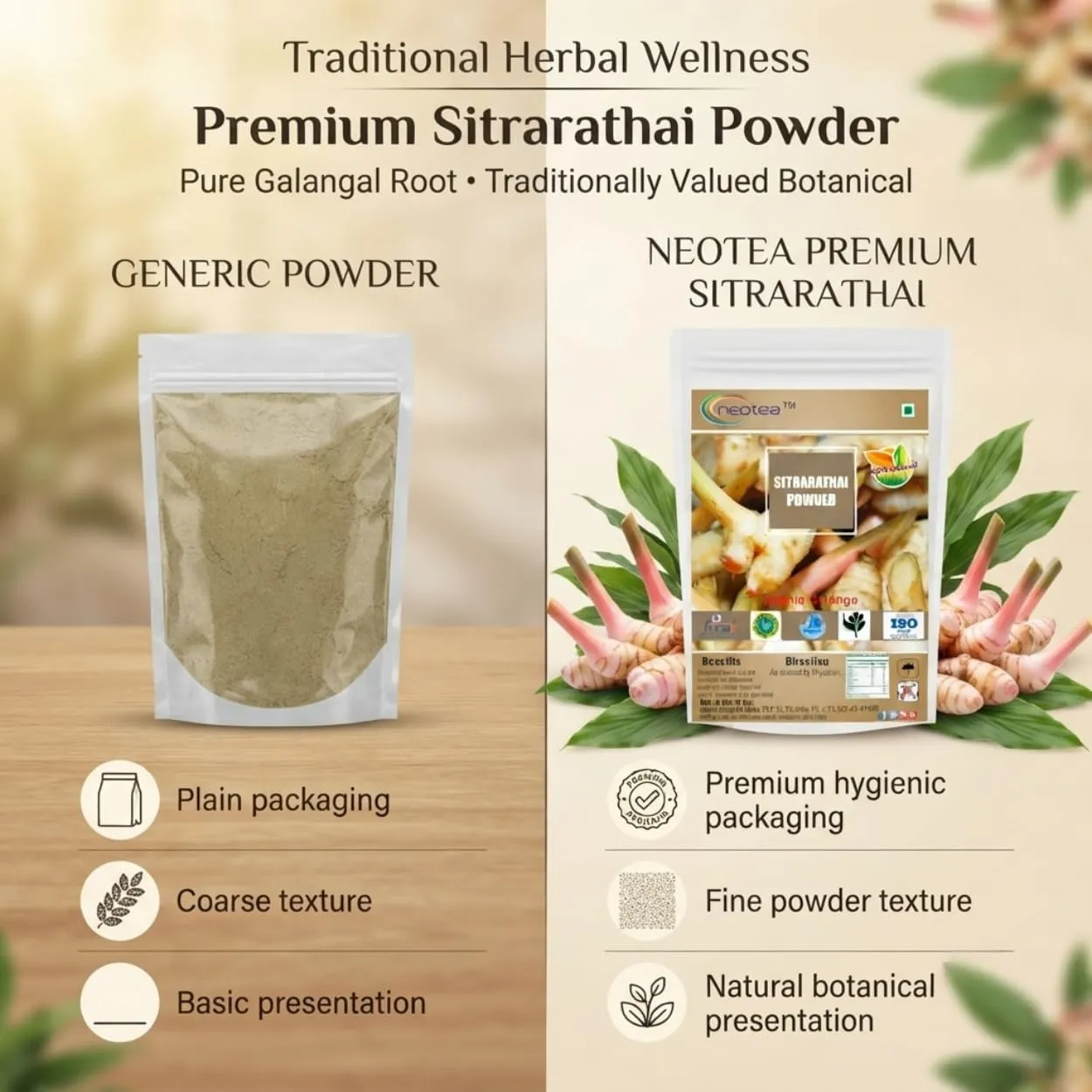 Sitrarathai Powder (Chitharathai / Lesser Galangal Root Powder) – 100% Natural Finely Ground Herbal Powder, Traditional South Indian Ingredient, Aromatic Root Powder for Everyday Cooking & Homemade Preparations
