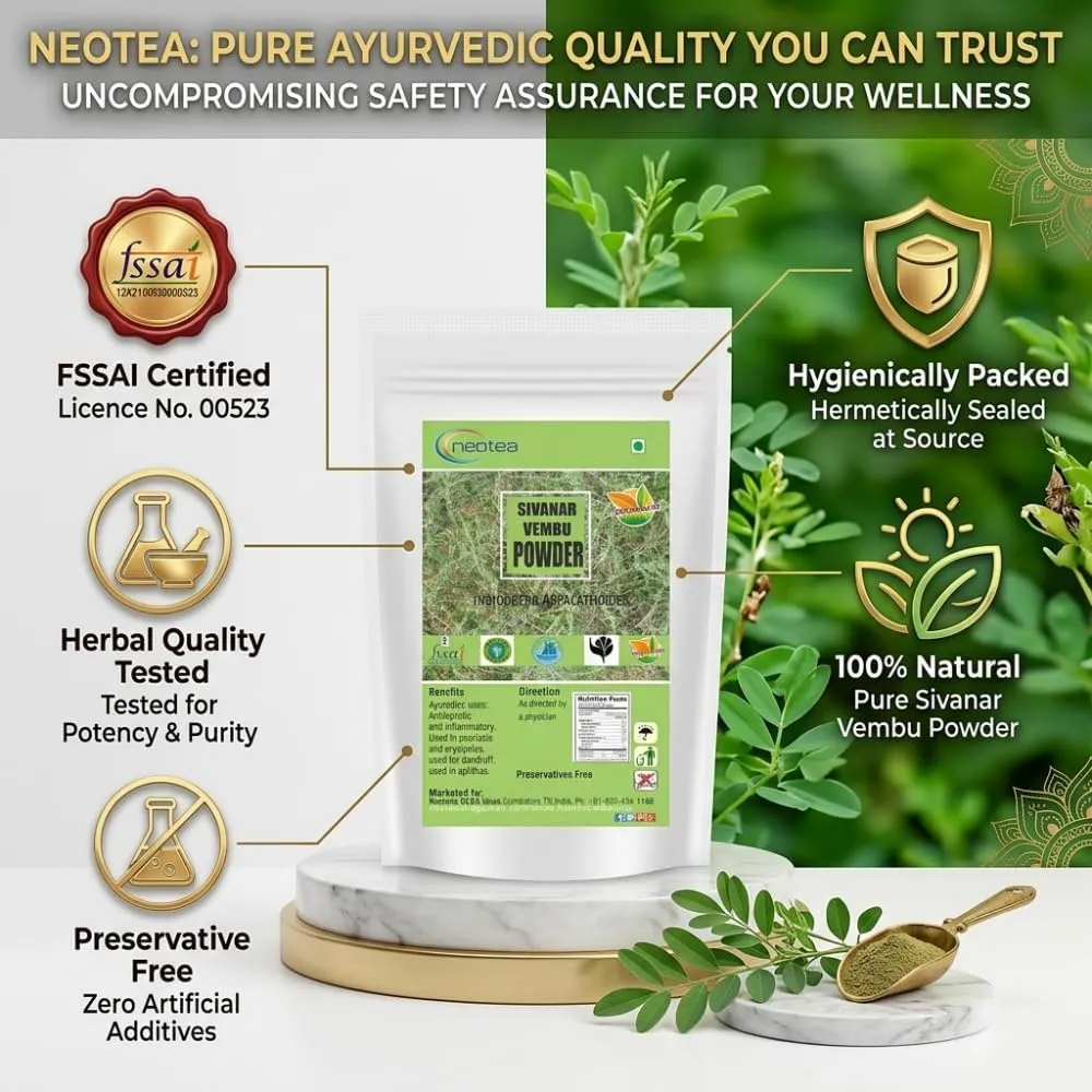 Sivanar Vembu Powder | 100% Natural Sivanar Vembu Herbal Powder | Pure Finely Ground Traditional Botanical Ingredient | Carefully Processed & Hygienically Packed | Suitable for Traditional Everyday Use