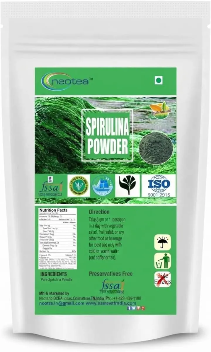 Organic Spirulina Powder for Immunity, Energy, Digestion & Skin Health | Plant-Based Protein Superfood All-natural and Mineral-rich Detoxifying Supplement | Rich in Protein, Vitamins & Minerals | Boost Energy & Immunity | Gluten Free, Vegan, Non GMO