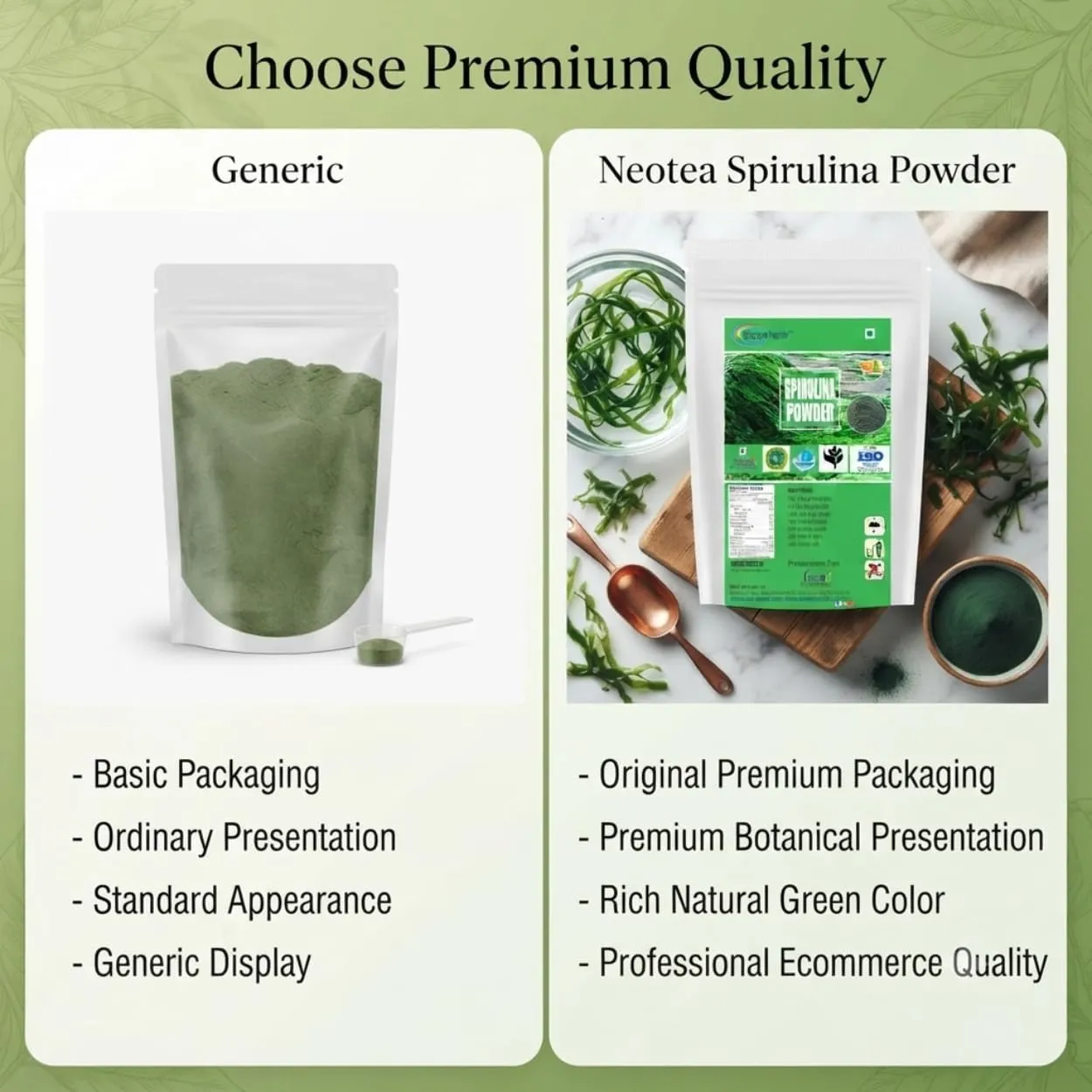 Organic Spirulina Powder for Immunity, Energy, Digestion & Skin Health | Plant-Based Protein Superfood All-natural and Mineral-rich Detoxifying Supplement | Rich in Protein, Vitamins & Minerals | Boost Energy & Immunity | Gluten Free, Vegan, Non GMO