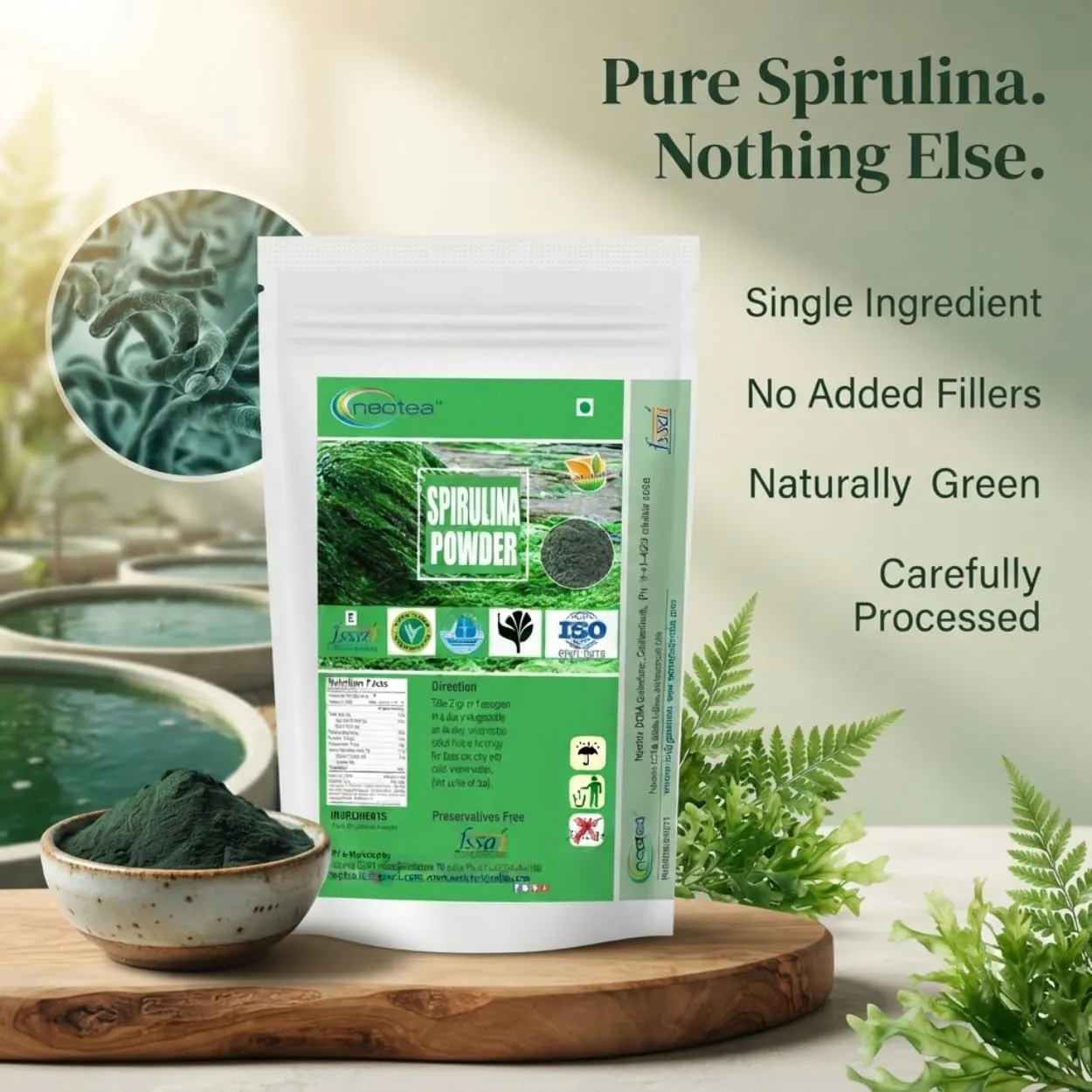 Organic Spirulina Powder for Immunity, Energy, Digestion & Skin Health | Plant-Based Protein Superfood All-natural and Mineral-rich Detoxifying Supplement | Rich in Protein, Vitamins & Minerals | Boost Energy & Immunity | Gluten Free, Vegan, Non GMO
