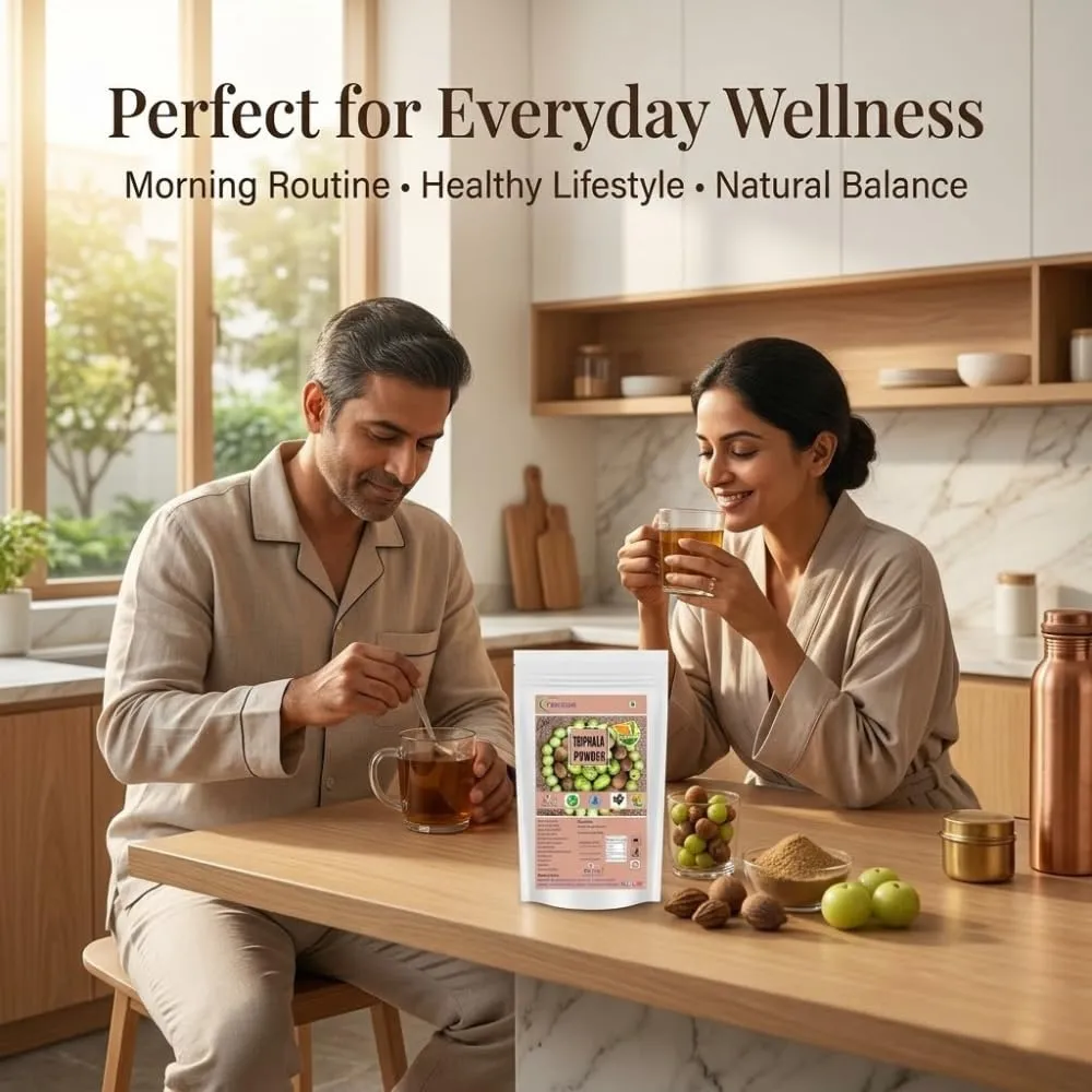 Triphala Powder 100% Natural Herbal Blend of Amla, Haritaki & Bibhitaki | Traditional Ayurvedic Three Fruit Powder | Fine Ground Herbal Powder for Everyday Use