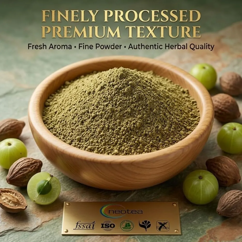Triphala Powder 100% Natural Herbal Blend of Amla, Haritaki & Bibhitaki | Traditional Ayurvedic Three Fruit Powder | Fine Ground Herbal Powder for Everyday Use