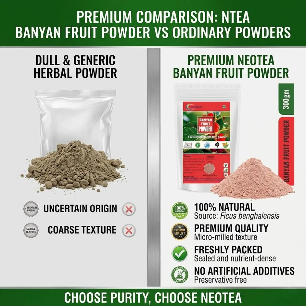 Banyan Fruit Powder | Natural Banyan Tree Fruit Powder | Traditional Herbal Ingredient | Fine Ground Botanical Powder | 100% Natural