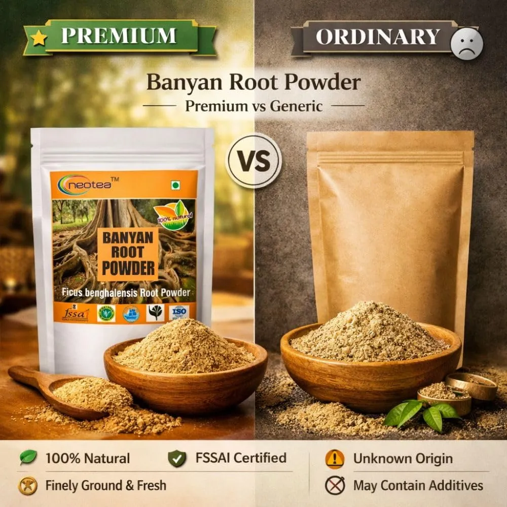 Banyan Root Powder | Natural Banyan Tree Root Herbal Powder | Traditional Ayurvedic Ingredient | Fine Ground Botanical Powder | 100% Natural Plant-Based Ingredient