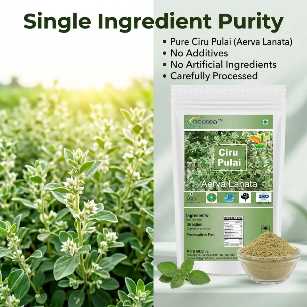 Ciru Pulai Powder (Aerva Lanata) | Siru Pulai / Sirupeelai | Mountain Knot Grass Herbal Powder | Natural Ayurvedic Herb | Traditional Wellness Support