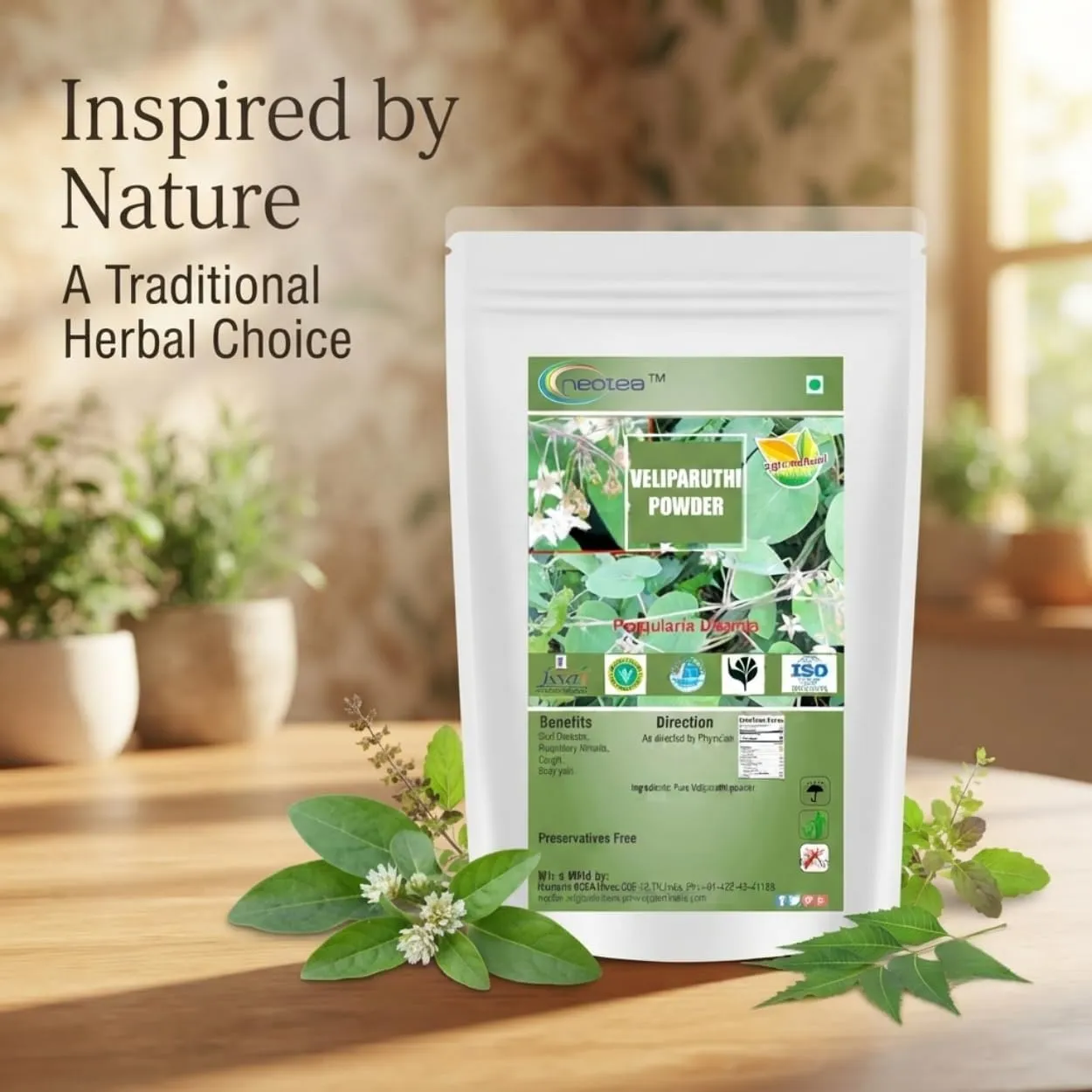 Veliparuthi Powder | Pergularia Daemia Powder | Supports Blood Sugar Management | Natural Herbal Supplement | Trellis-Vine Veliparuthi Fresh Leaves | 100% Pure & Organic