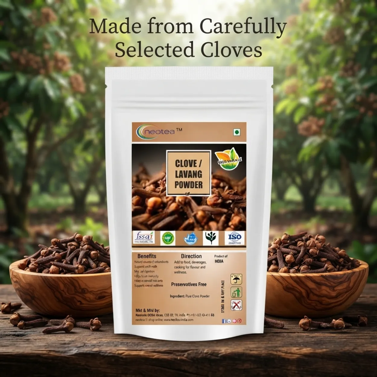 Clove Powder (Lavang Powder) 100% Natural & Pure, Premium Ground Cloves, Aromatic Spice for Cooking, Beverages & Traditional Wellness, Fine Powder
