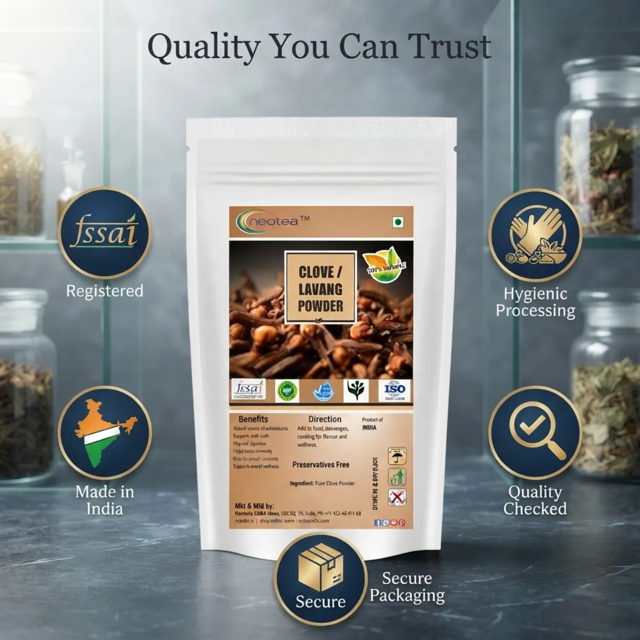 Clove Powder (Lavang Powder) 100% Natural & Pure, Premium Ground Cloves, Aromatic Spice for Cooking, Beverages & Traditional Wellness, Fine Powder