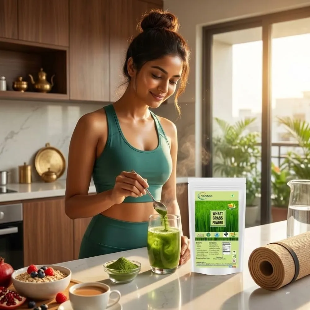 Organic Wheatgrass Powder | Immunity, Energy & Detox Support | Superfood for Skin Health & Stamina | Non-GMO, Vegan, Chemical-Free | Natural Antioxidant for Metabolism & Wellness