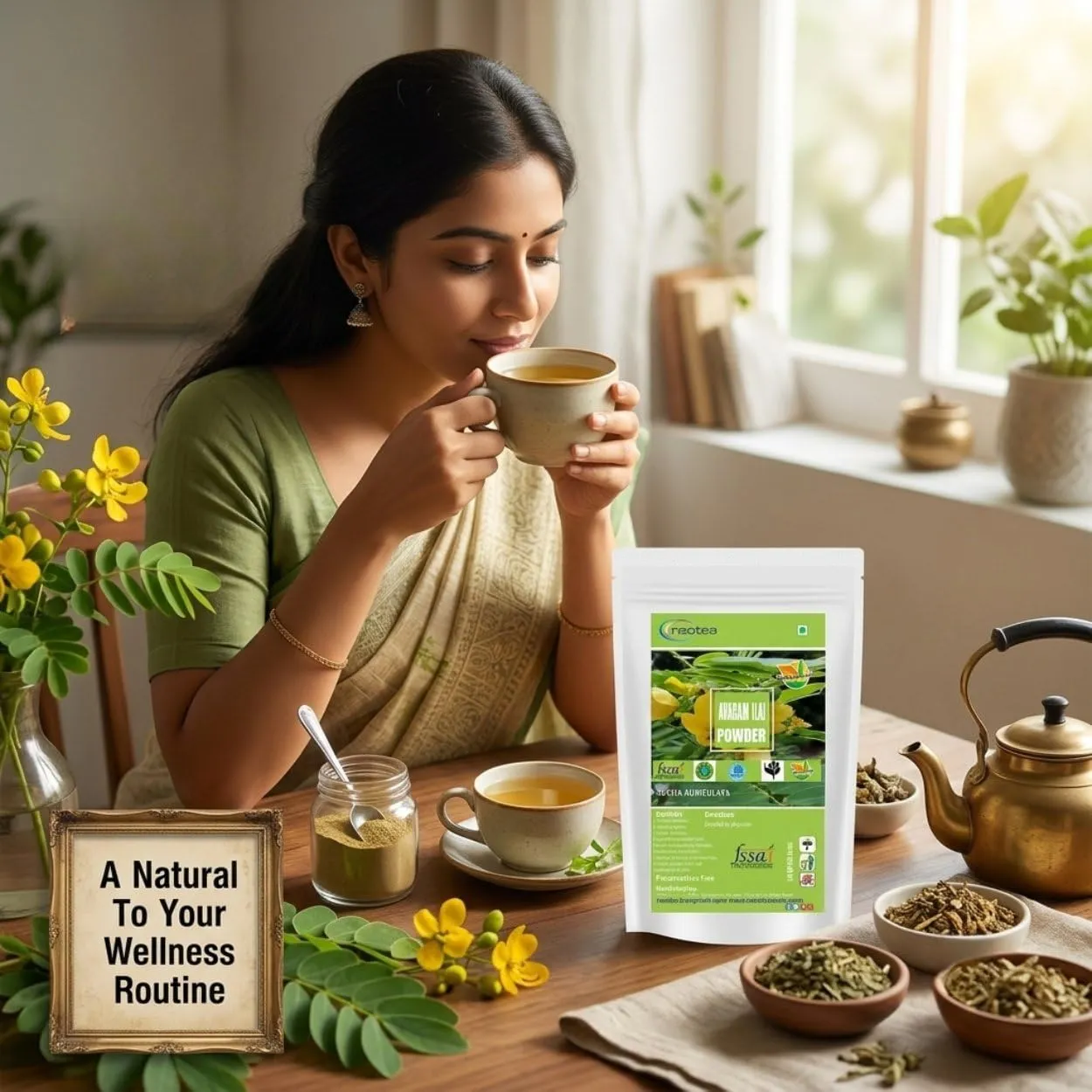 Avaram Illai Powder 100% Natural Dried Avaram Leaves Powder | Finely Ground Herbal Leaf Powder | Traditional Plant-Based Ingredient for Everyday Home, Hair & Skin Care Routines