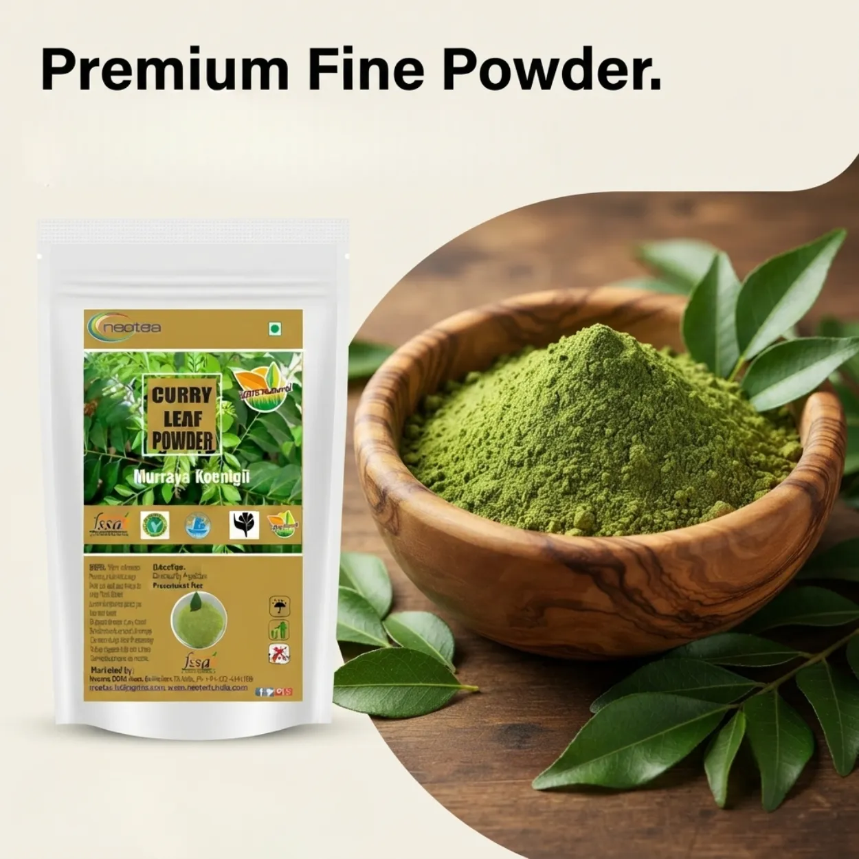 Curry Leaf Powder | Dried Curry Leaves Powder | Natural Karuveppilai Powder | Traditional Indian Herbal Ingredient | Rich in Plant-Based Nutrients | 100% Natural