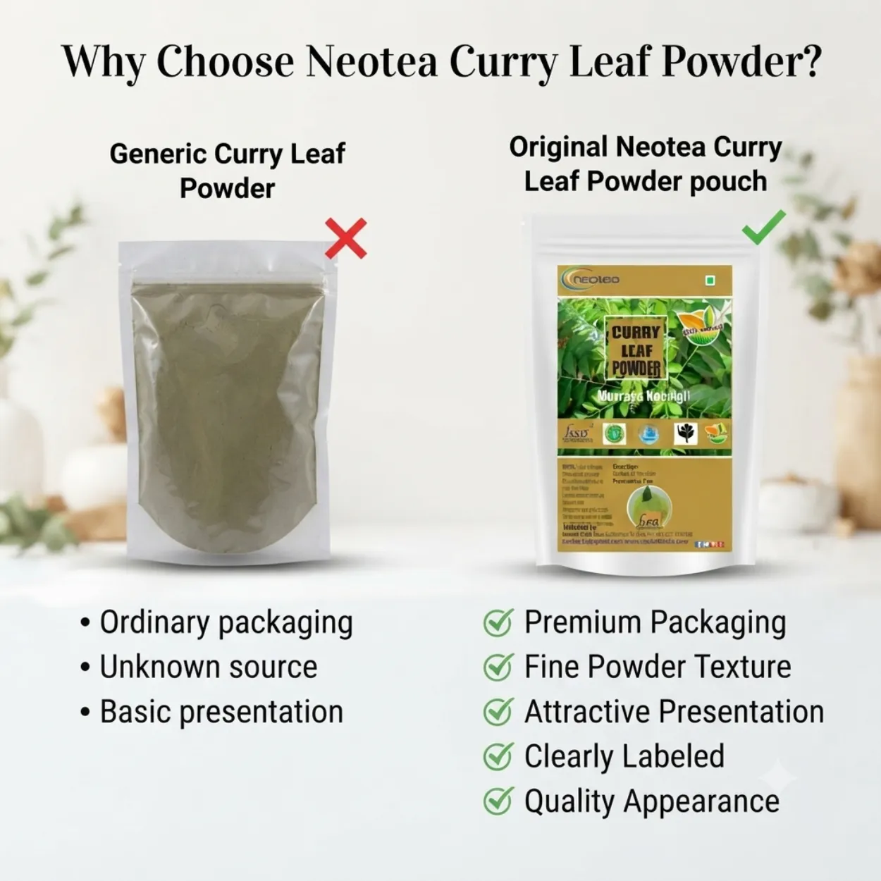 Curry Leaf Powder | Dried Curry Leaves Powder | Natural Karuveppilai Powder | Traditional Indian Herbal Ingredient | Rich in Plant-Based Nutrients | 100% Natural
