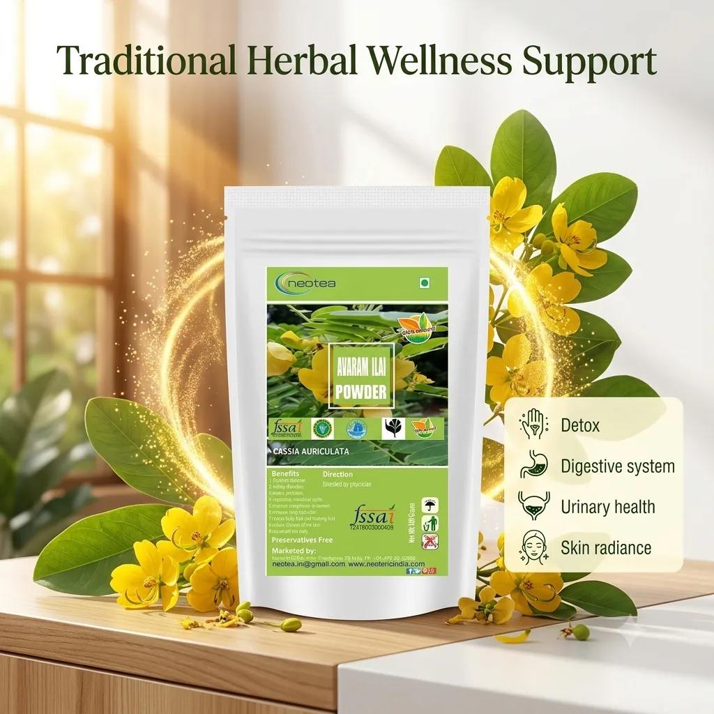 Avaram Illai Powder 100% Natural Dried Avaram Leaves Powder | Finely Ground Herbal Leaf Powder | Traditional Plant-Based Ingredient for Everyday Home, Hair & Skin Care Routines