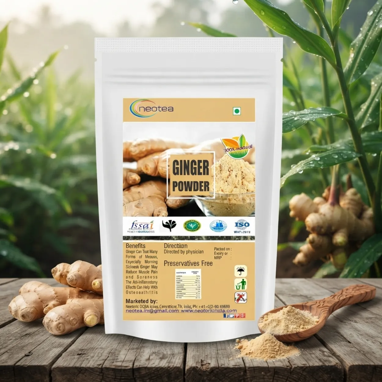 Ginger Powder 100% Natural & Pure | Dried Ginger Powder (Sonth) | Adrak Powder | Zingiber Officinale | For Tea, Cooking, Baking & Daily Wellness
