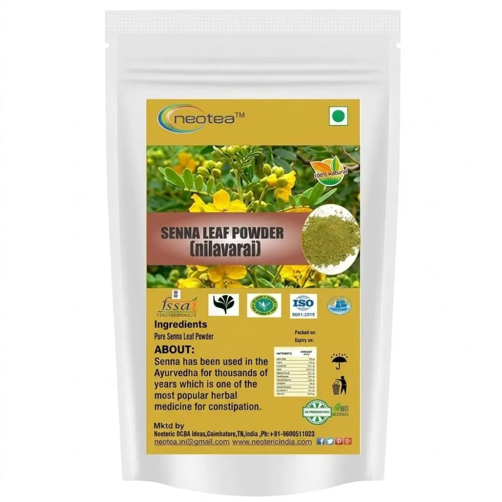 Senna Leaves Powder | Cassia Angustifolia | Natural Herbal Laxative | Ayurvedic Supplement for Digestive Support | Organic Nilavarai Sanay Sonamukhi Alexandrina Patti Leaf | Patta Powder - Ayurveda Sana