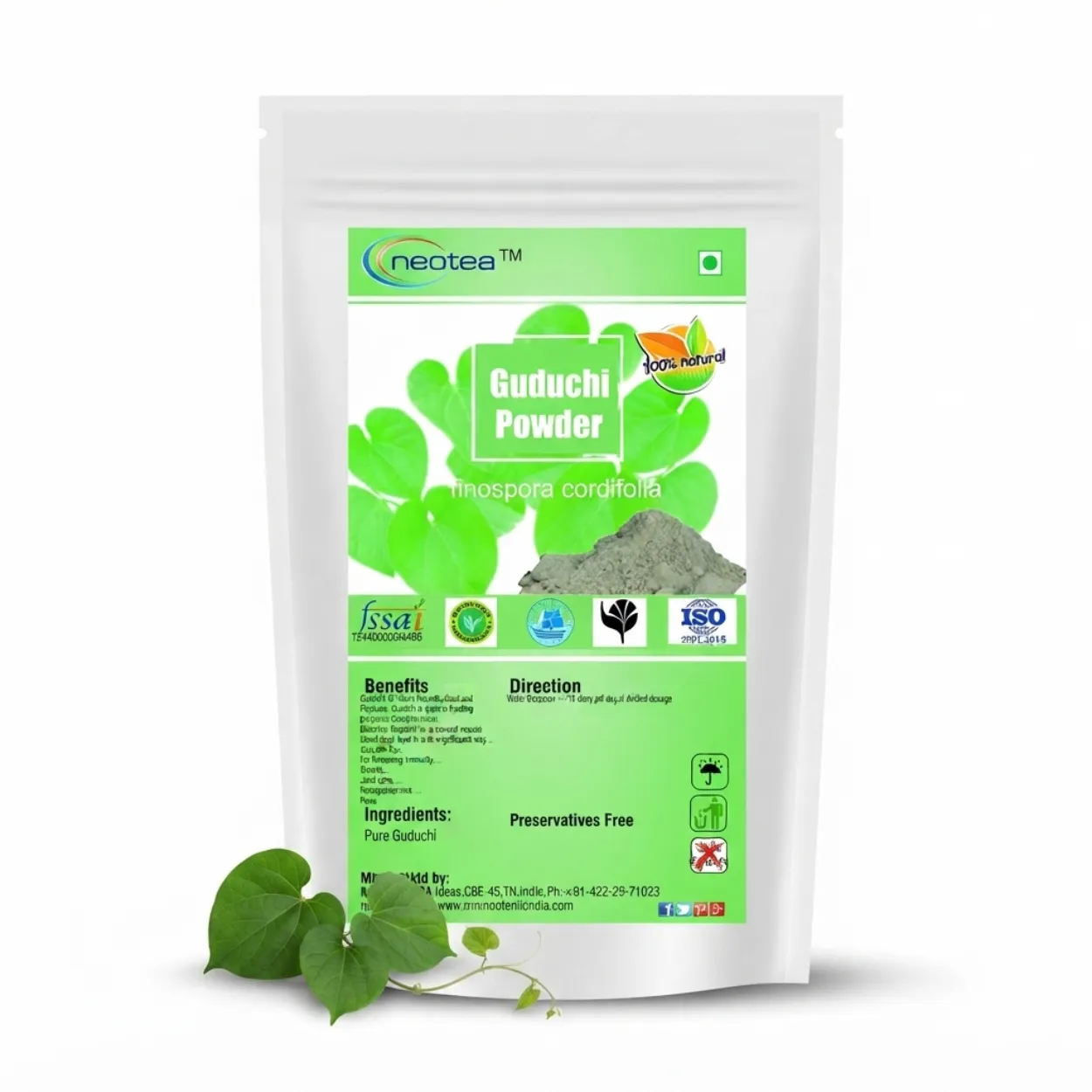 Guduchi Powder 100% Natural Herbal Powder | Giloy Powder | Tinospora Cordifolia | Traditional Ayurvedic Herb for Daily Wellness | Pure & Plant-Based