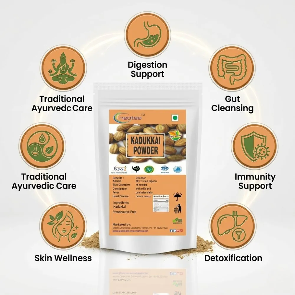 Kadukkai Powder | Haritaki Powder | Terminalia Chebula Fruit Powder | 100% Natural Herbal Powder | Traditional Ayurvedic Wellness Ingredient