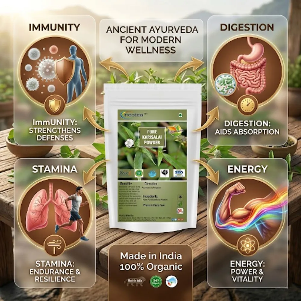 Karisalai Powder 100% Natural Herbal Powder | Karisalankanni Powder | Eclipta Alba Powder | Traditional Ayurvedic Herb | Supports Natural Wellness