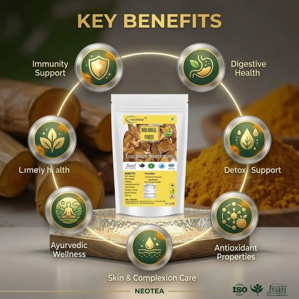 Maramanjal | Natural Kasturi Haldi Powder for Glowing Skin | Wild Turmeric (Curcuma Aromatica) for Acne, Dark Spots, & Tan Removal | 100% Pure, Chemical-Free, Preservative-Free | Brightening & Whitening Face Pack
