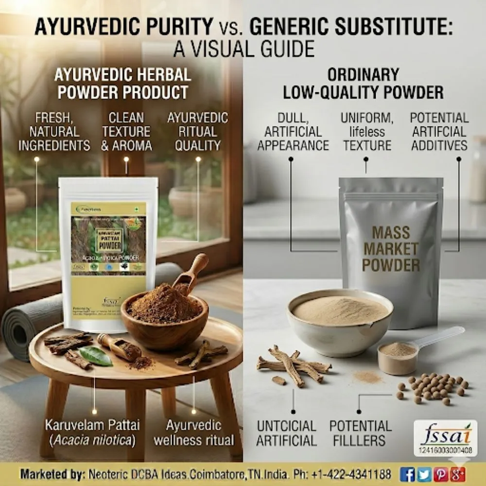Karuvelampattai Powder | Acacia Tree Bark Powder | Natural Herbal Powder | Traditional Ayurvedic Ingredient | Finely Ground Pure Bark Powder | 100% Natural