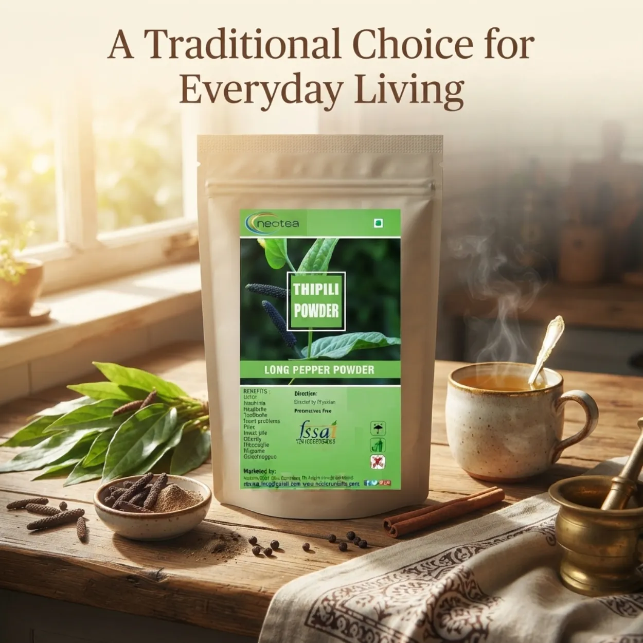 Long Pepper Powder | Pippali Powder | Indian Long Pepper Spice | Natural Herbal Powder for Traditional Recipes & Wellness | Premium Quality | 100% Natural
