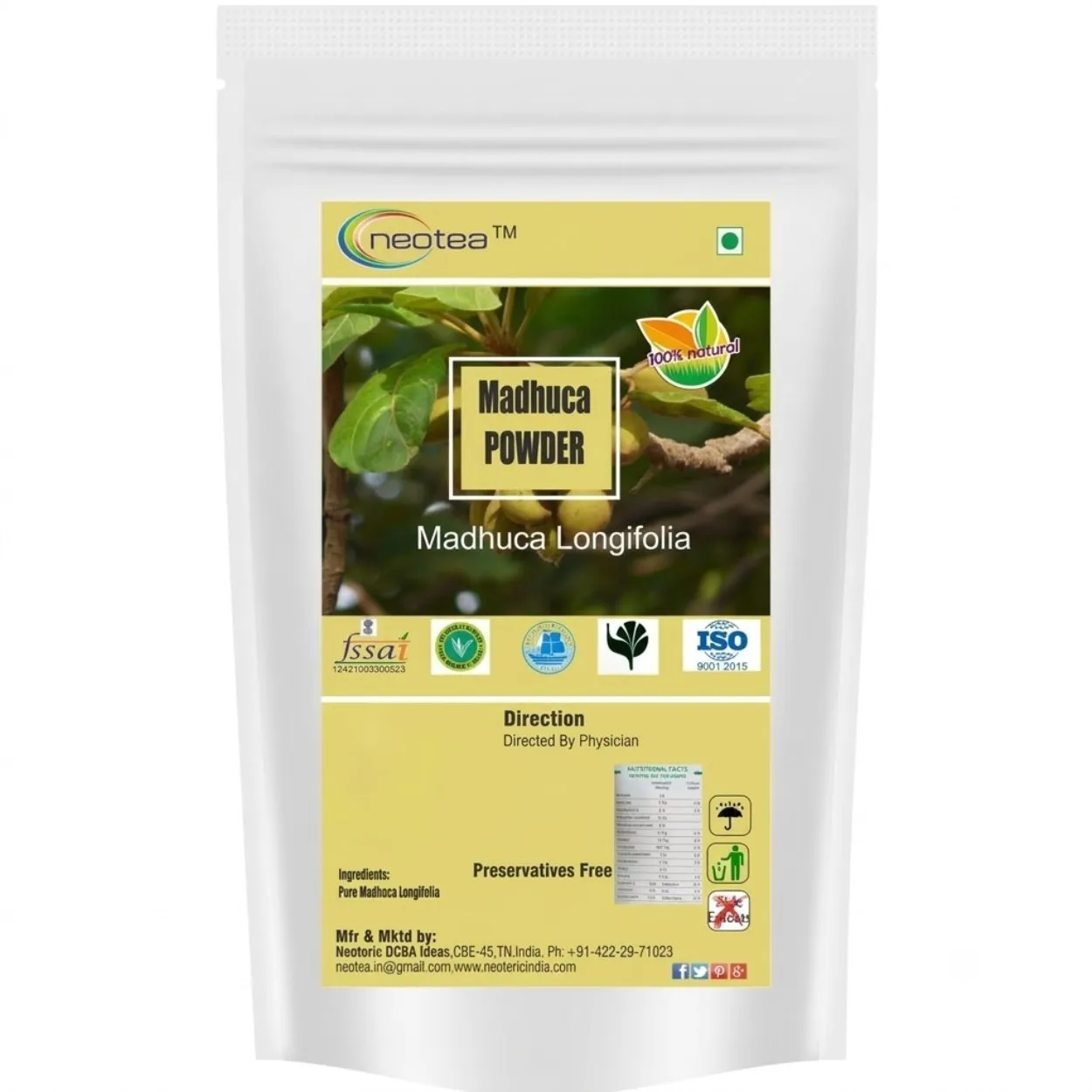 Madhuca Powder 100% Natural Mahua Powder | Madhuca Longifolia Dried Flower Powder | Traditional Herbal Ingredient for Wellness, Natural Nutrition & Daily Lifestyle