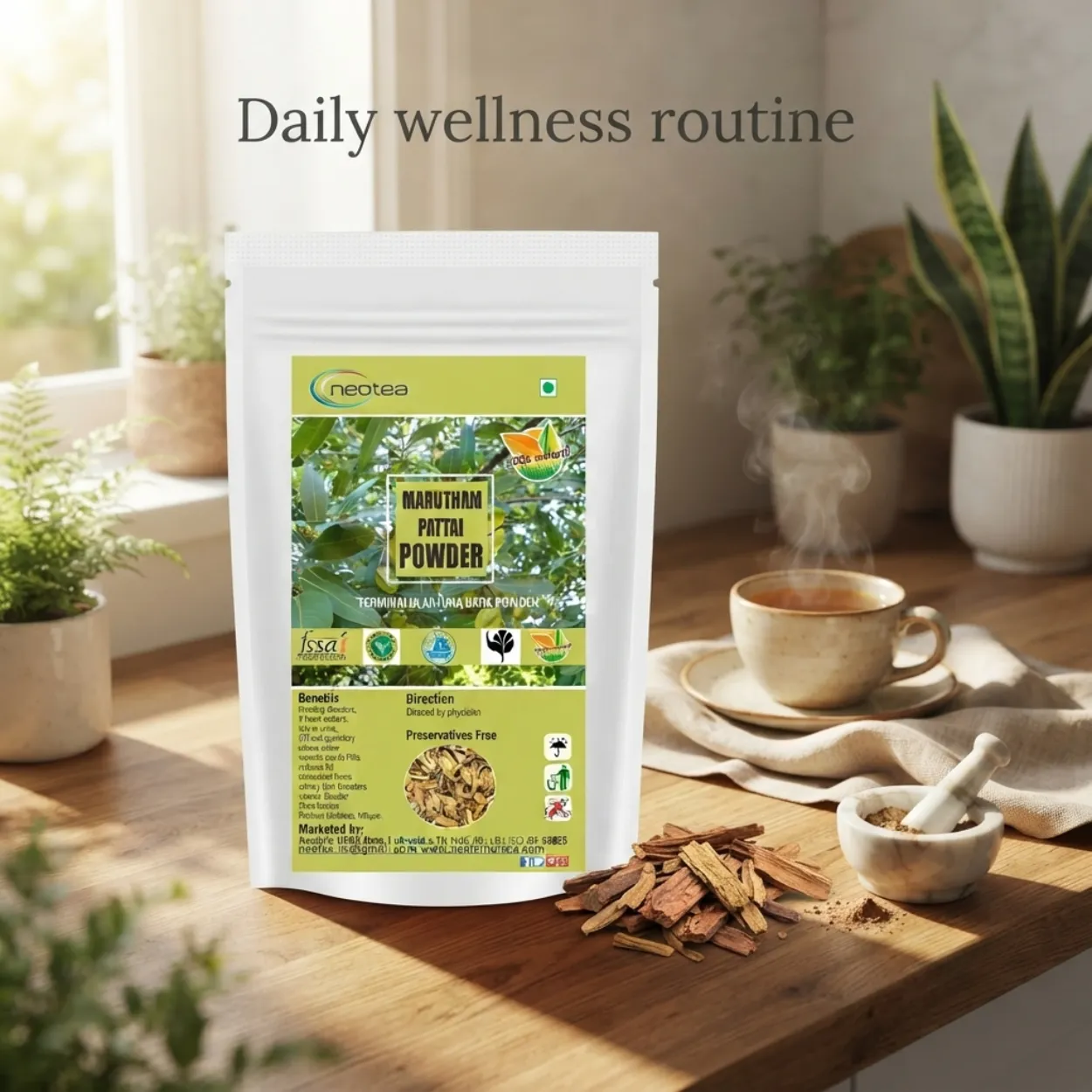 Marutham Pattai Powder | Marutham Pattai Herbal Powder | Terminalia Arjuna Bark Powder | Natural Ayurvedic Herb | Traditionally Used Herbal Ingredient