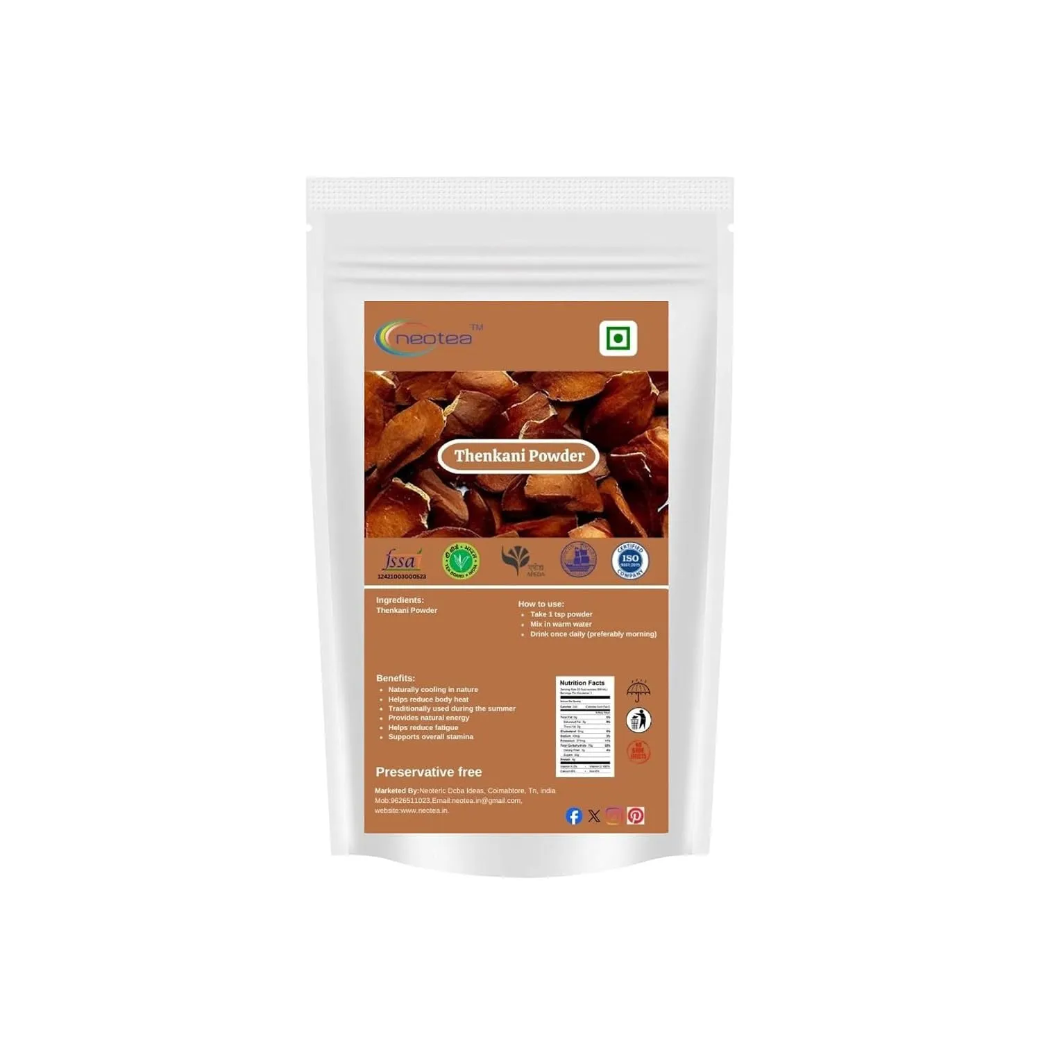 Thenkai Powder | 100% Natural Thenkai Powder | Traditionally Processed Herbal Powder | Fine Ground Thenkai for Everyday Traditional Use | No Artificial Colours or Preservatives